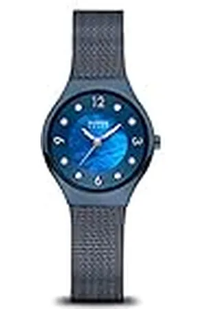 Bering Mujer Análoga Solar Reloj de pulsera de colección con Acero inoxidable Pulsera und Cristal de zafiro