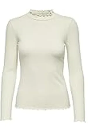 JDY Mujer Delgado Manga Camiseta Básica Cuello Alto Sudadera Elástica FRANSISKA, Color: , Talla:L