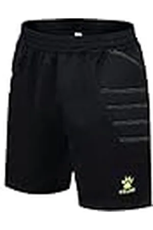 kelme Goalkeeper Shorts Adult Pantalon Portero Corto, Hombre, Black/Neon Green, 2XL