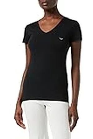 Emporio Armani V Neck T-Shirt Iconic Cotton, Camiseta Mujer, , M