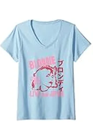 Blond Amsterdam Mujer Live from Japan Flyer Vintage Band Camiseta Cuello V