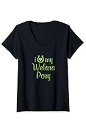 Hip Mujer Entrenador ecuestre I Love My Welara Pony Horse Camiseta Cuello V