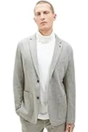 TOM TAILOR Chaqueta de piqué de punto de hombre con elástico, , XXXL