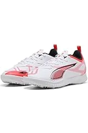 PUMA Ultra 5 Play TT JR, Zapatillas de fútbol, White Black-Glowing Red, 36 EU