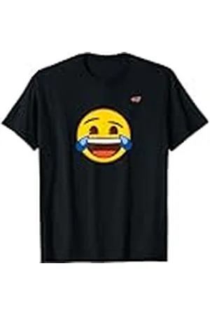 Emoji Emoticon Sonrisa Amarilla Cara Lágrimas Alegría Sonreír Llorando Camiseta
