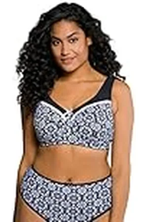 Ulla Popken Sujetador Kelly Relief, Flores, sin Aros, Copa C, , 100C para Mujer
