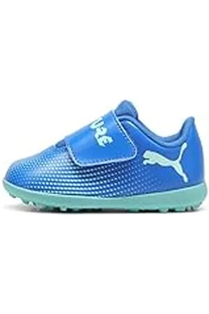 PUMA Future 7 Play TT V Inf, Soccer Shoe Unisex bebé, Hyperlink Blue-Mint White, 20 EU