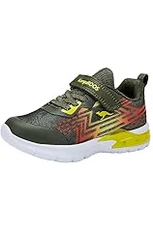 KangaROOS K-SL Arouser Ev, Zapatillas Unisex niños, Olive Lemon Chrome, 23 EU