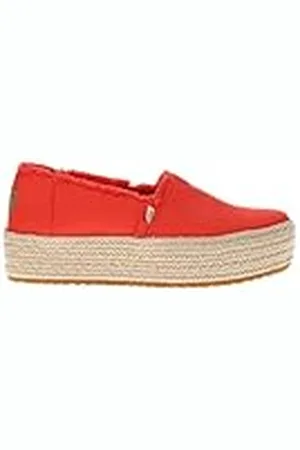 TOMS Valencia, Alpargata Mujer, Flame, Lona deshilachada, 43.5 EU