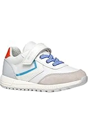 Geox J ALBEN Boy A, Zapatillas, White/Royal, 35 EU