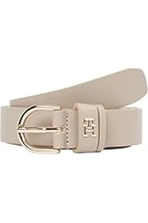 Tommy Hilfiger Cinturón Mujer Essential Effortless 2,5 cm Cinturón de piel, Beige (Sandalwood), 95 cm
