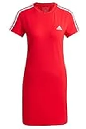 adidas Mujer Essentials 3-Stripes Single Jersey Fitted tee Dress, , M