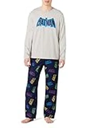 Amazon DC Conjunto de Pijama en Franela Hombre, , XS