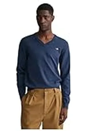 GANT Classic Cotton V-Neck Suéter, , 3XL para Hombre