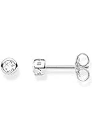 Thomas Sabo Pendientes de mujer con piedra blanca, de ley 925, H1963-051-14