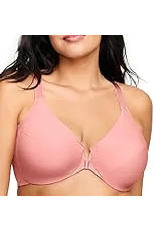 Glamorise Sujetador Wonderwire con Cierre Frontal #1247 Plunge, Transparente, Abricot, 110F para Mujer