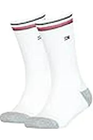 Tommy Hilfiger Crew Sock, (White), 27-30 (Pack de 2) Unisex Niños
