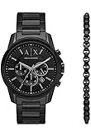 Armani Exchange Diesel Reloj Analógico para Hombres de Cuarzo con Correa en Acero Inoxidable AX7153SET