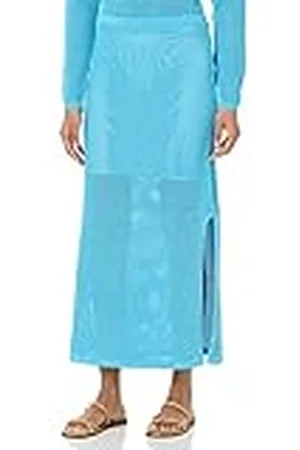 THE DROP Falda Halle Midi de Ganchillo con Abertura Lateral para Mujer, , XXS