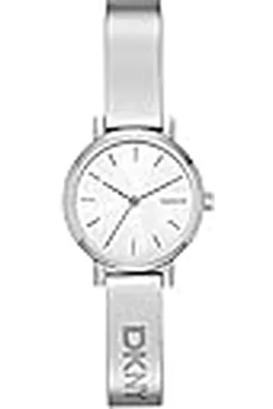 DKNY Reloj para mujer Soho, movimiento de tres manecillas, caja de acero inoxidable plateado de 24 mm con correa de acero inoxidable, NY2306