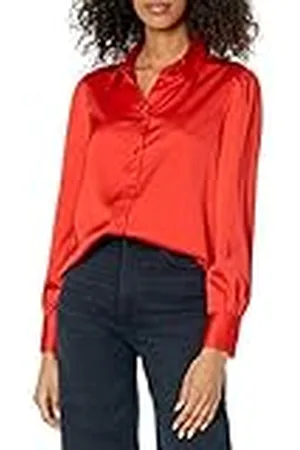 THE DROP @lucyswhims Camisa de Manga Larga con Botones para Mujer, , XXS