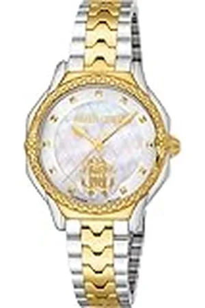 Roberto Cavalli Reloj Analógico para Mujeres de Cuarzo con Correa en Acero Inoxidable RV1L225M0071