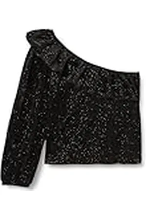 Koton One Shoulder Blouse Glitter Detail Ruffle, Blusa