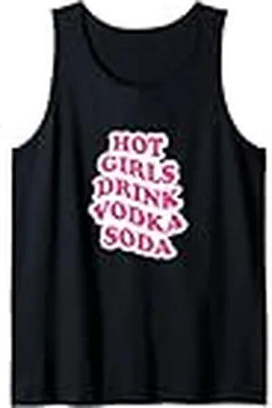 College Chicas calientes beben refresco de vodka Camiseta sin Mangas