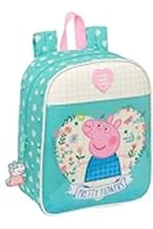 Safta PEPPA PIG PRETTY FLOWERS - Mochila Infantil, Mochila Niño, Mochila Escolar, Adaptable a Carro, Ideal para Guardería, Cómoda y Versátil, Calidad y Resistencia, 22x10x27 cm