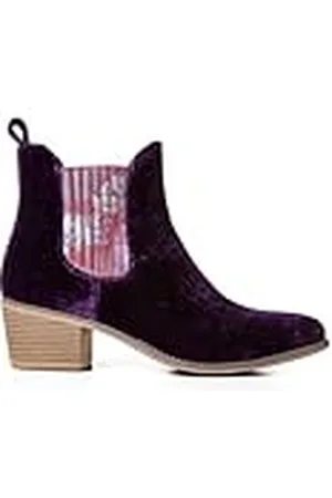 Joe Browns Floral Insert Velvet Chelsea Boots, Botas Cortas al Tobillo Mujer, , 38 EU Ancho
