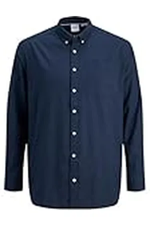 JACK & JONES Camisa de Hombre Talla Grande Color Liso básica Manga Larga Business JJEOXFORD, Color: , Talla:XXL