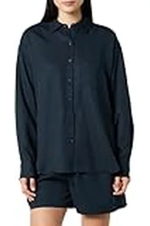 THE DROP Camisa para Mujer, Ajuste Relajado con Bolsillo, , 5XL Grande