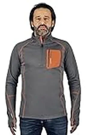 Peak Mountain Cerun Sudadera 1/2 Cremallera para Hombre, Hombre, Color , tamaño Large