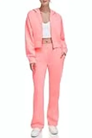 DKNY Pantalón de Pista de Pierna Ancha con Bolsillos metálicos Track Pants, , XL para Mujer