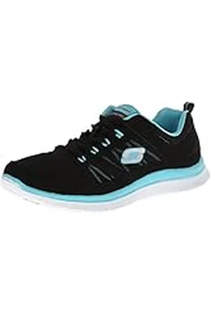 Skechers Flex Appeal-Adaptable, Zapatillas Mujer, Negro (BKTQ), 42 EU