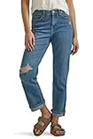 Lee Jeans Boyfriend de Tiro Medio, , 46 para Mujer