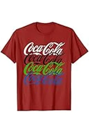Coca-Cola Coca Cola Texto Logo Color Art Camiseta