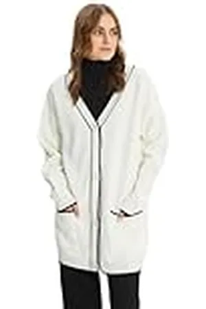Trendyol Damen Gerade Lange Ärmel Regulär Hijab-Cardigan Jersey de Punto, , M De Las Mujeres