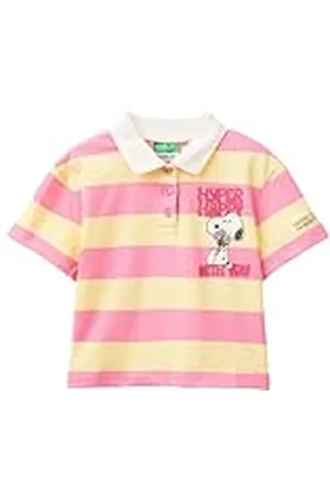 Benetton Camiseta Polo M/M 34BSC301F Camisa, , 122 cm para Niñas