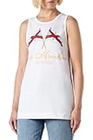Moschino Camiseta sin Mangas de Corte estándar, Blanco óptico, 46 para Mujer