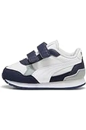 PUMA ST Runner v4 NL V Inf, Sneaker Unisex bebé, Feather Gray White Navy-Cool Mid Gray, 21 EU