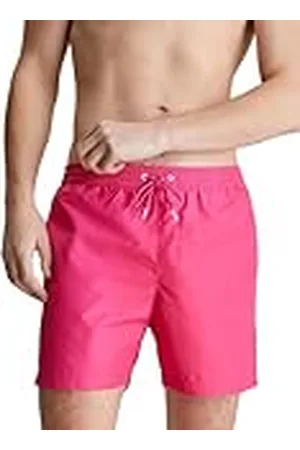 Calvin Klein Bañador Hombre Medium Drawstring Pernera media, Rosa, 3XL