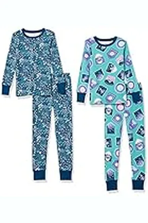 Amazon Conjuntos de Pijama Ceñidos de Algodón Unisex Niño, , 6-7 años