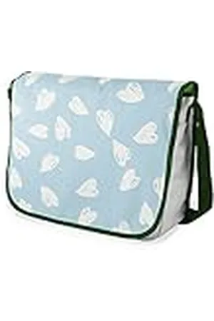 Bonamaison Bolso escolar de mensajero impreso digitalmente con correa caqui para estudiantes, bolsa cruzada, bolsa de mensajero, bolsa de hombro para la escuela, vuelta a la escuela, tamaño: 29 x 36