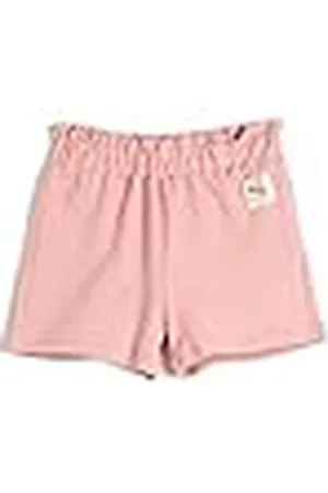 Koton Pantalones Cortos elásticos con Cintura y Etiqueta de Detalle de algodón textuado, , 9-12 Meses para Niñas