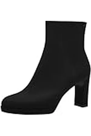 Tamaris Botines Con Tacón Cuadrado para Mujer, Textiles, Negros, Veganos, 41 EU