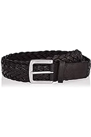 Marc O’ Polo Marc OߴPolo Hombre cinturón de cuero trenzado, (Black), 110 cm