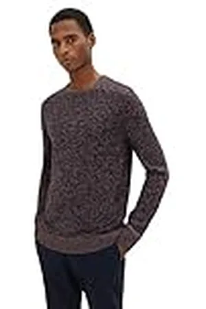 TOM TAILOR Hombre Jersey de punto con aspecto melange 1034288, , M