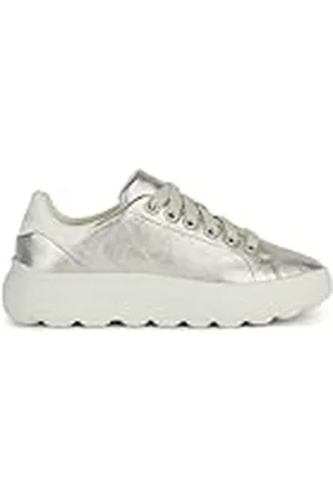Geox D SPHERICA EC4.1 C, Zapatillas Mujer, Gold/Optic White, 35 EU