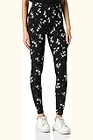 Urban classics Ladies Soft AOP Leggings, blackfloret, S para Mujer